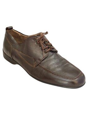 Tiverton & Co Mens Brown Leather Lace-Up Dress Shoes Size 44 Made In Italy